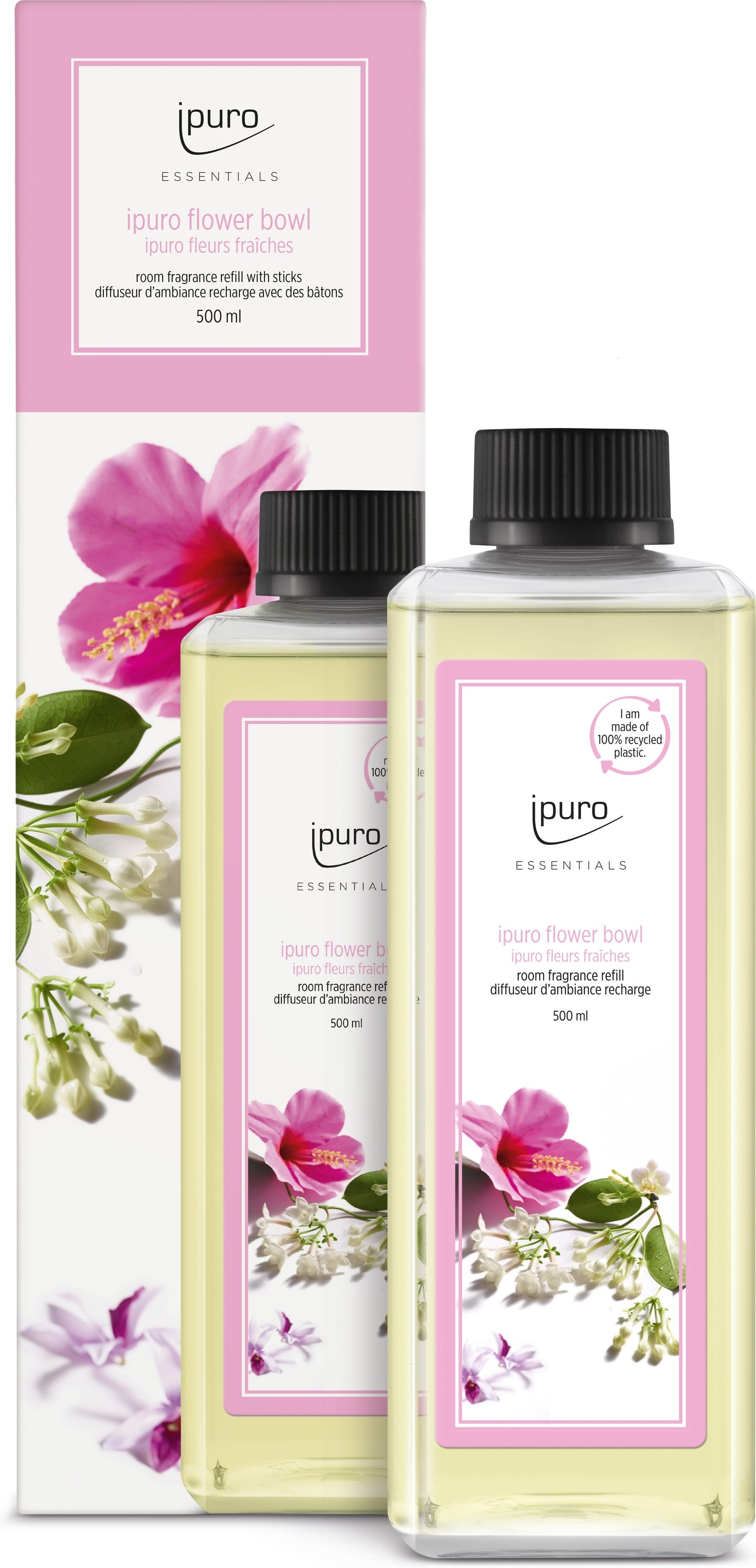 Ipuro geurstokjes navulling Flower Bowl bloemig 500 ml