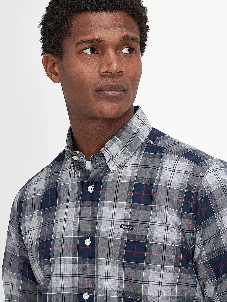 BARBOUR Hemd WETHEREM grau