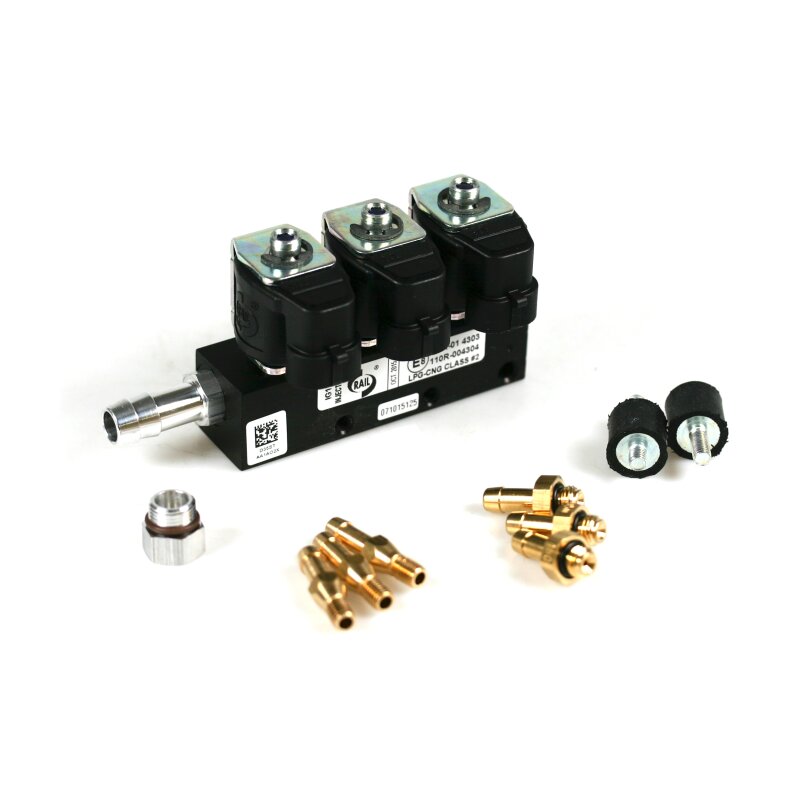 RAIL Injektor LPG CNG IG1 3 Zylinder BLACK BODY 3 Ohm (alte Version)