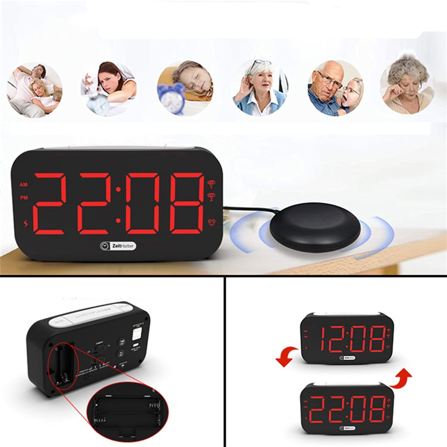 Digitaler Vibrations Wecker mit 6.5