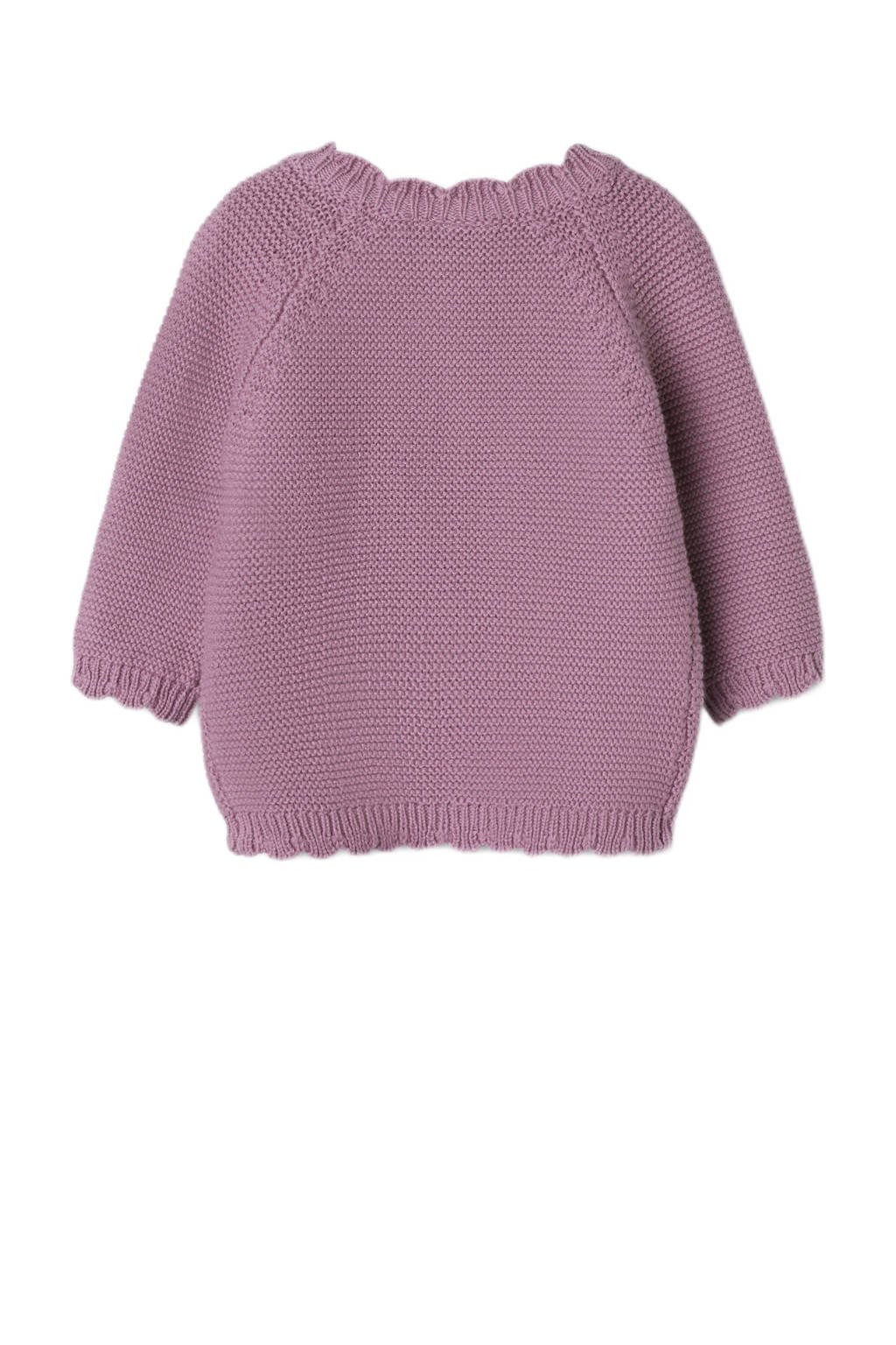NAME IT BABY vest oudroze fijn gebreid