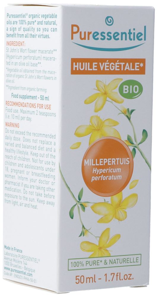 Puressentiel Pflanzenöl Johanniskraut<br>50 ml, Flasche, Öl, Bio