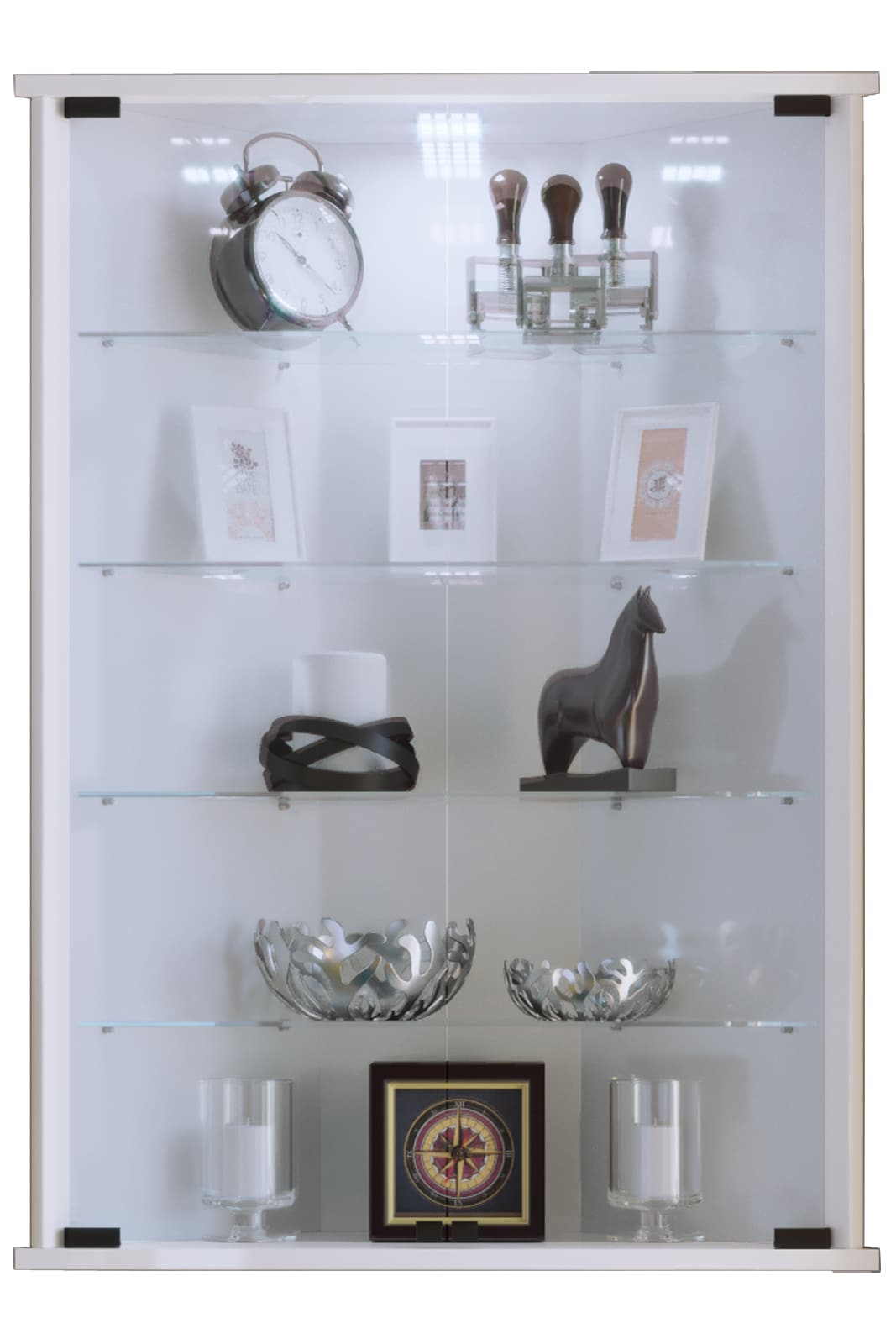 VCM Hängevitrine Wandvitrine Eckvitrine Glastür Vecko