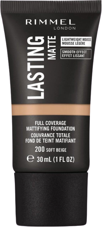 Rimmel London Lasting Matte Soft Beige 200 Foundation 30ml
