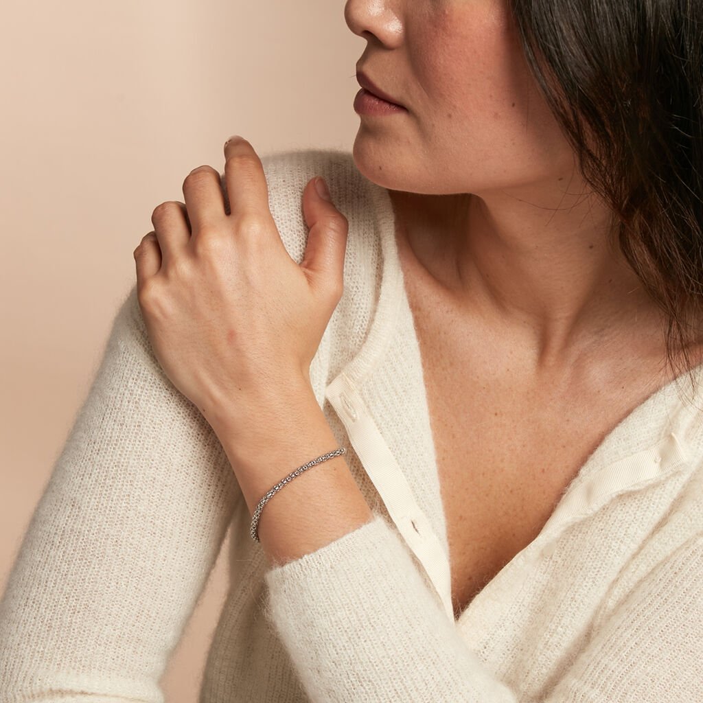 Bracelet Nahila Argent Blanc