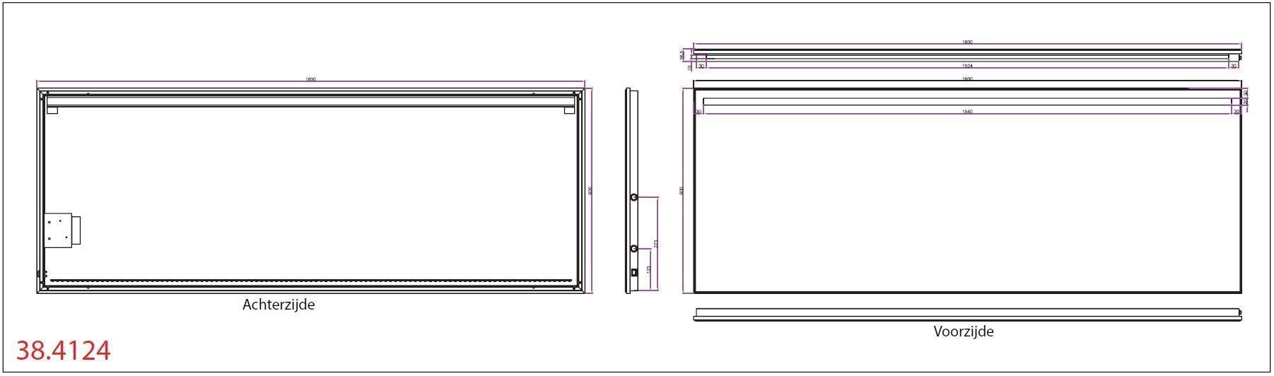 Mueller Ambi LED 160x60cm spiegel inclusief spiegelverwarming