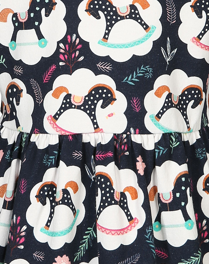 Jersey-Kleid ROCKIN’ HORSE AOP in navy