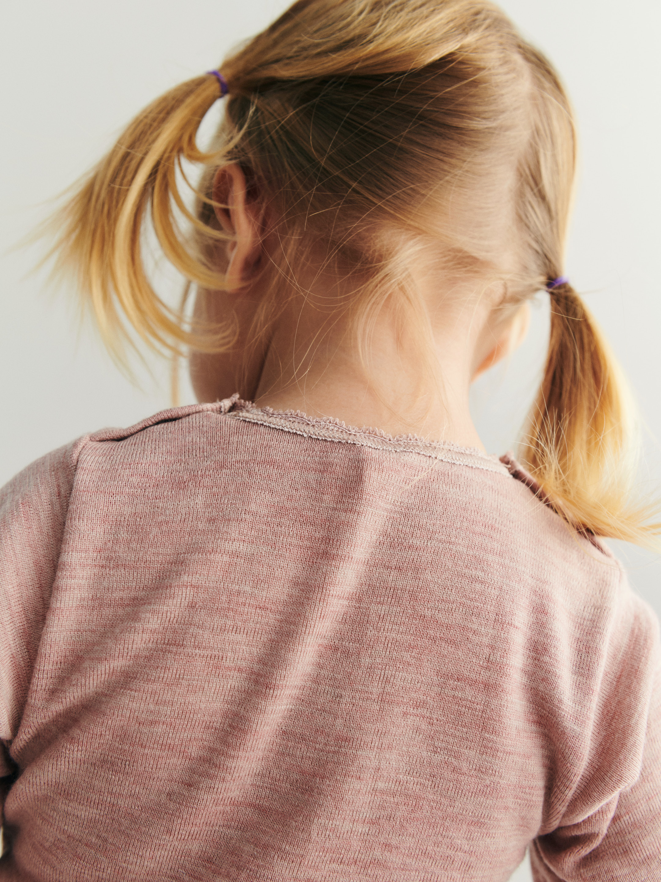 Romper met lange mouw van merinowol voor baby’s