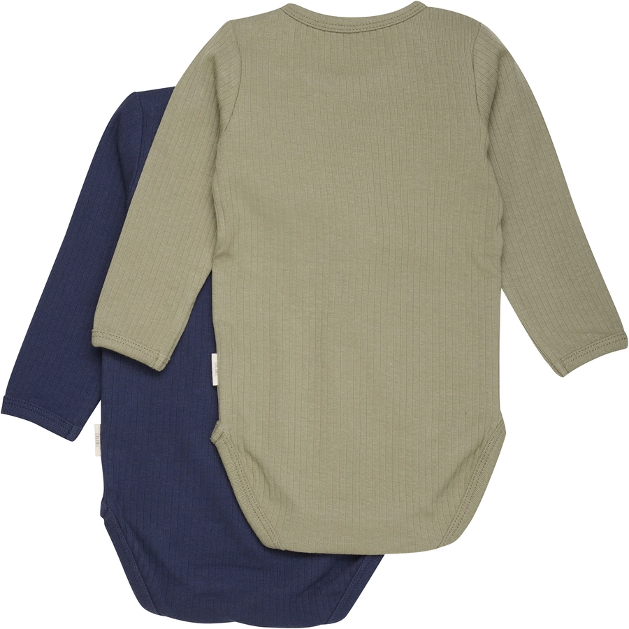 Minymo Langarmbody 2er Pack Dark Navy