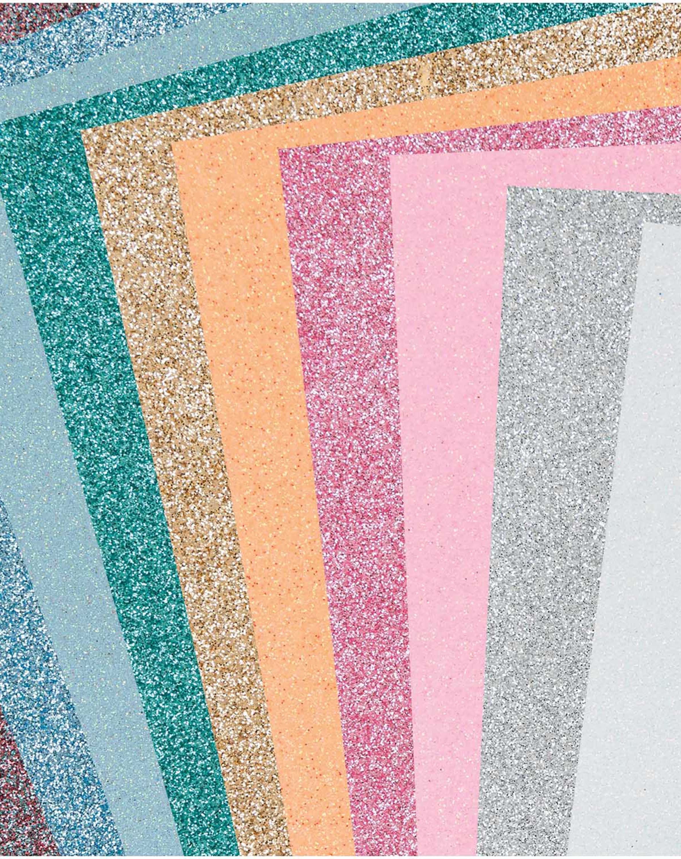 Moosgummiplatten PASTELL GLITTER 10er-Pack