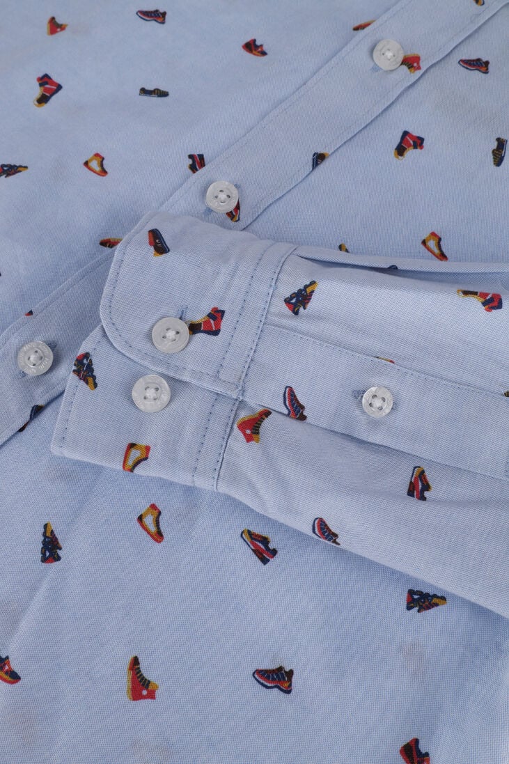 AO76 blauwe ao76 klassiek overhemd axel shirt sneakers