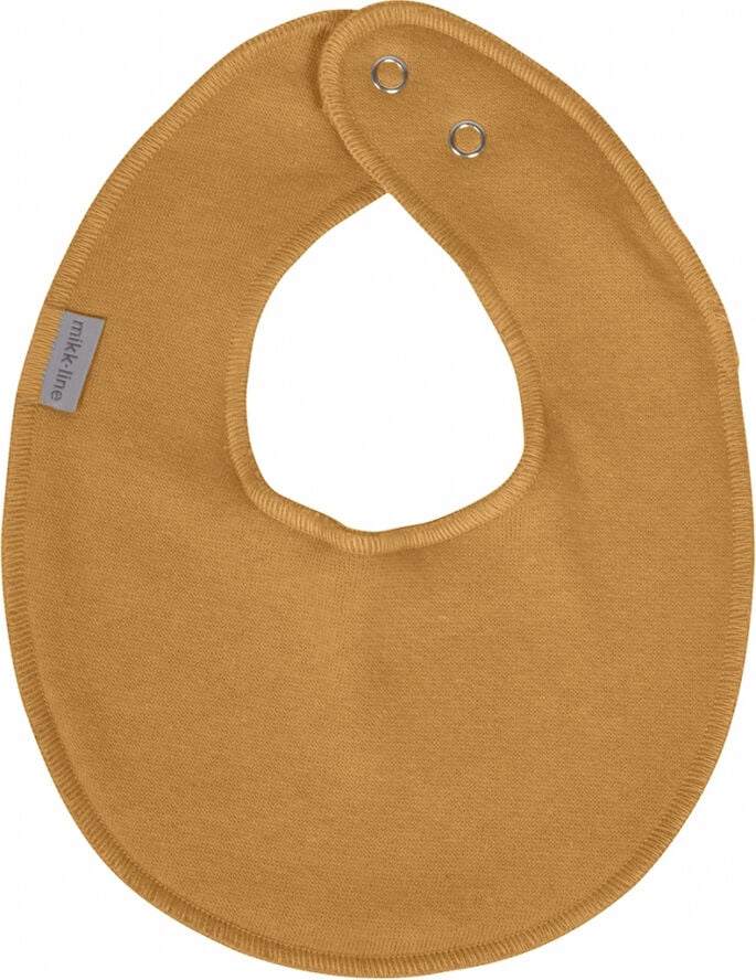 Mikk-Line Cotton Bibs - Round Honey mustard