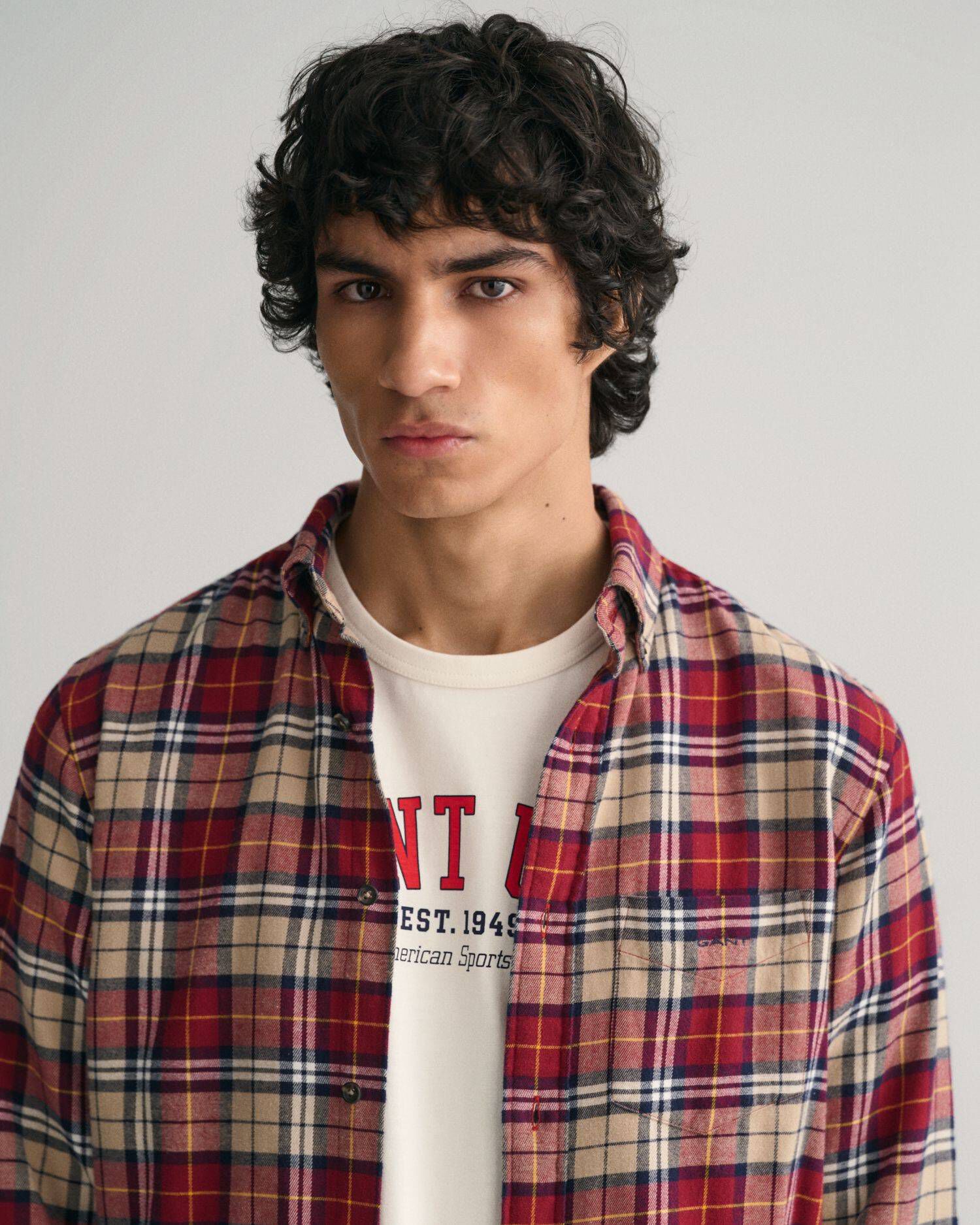 Gant| Herren Hemd FLANNEL CHECK Langarm Regular Fit