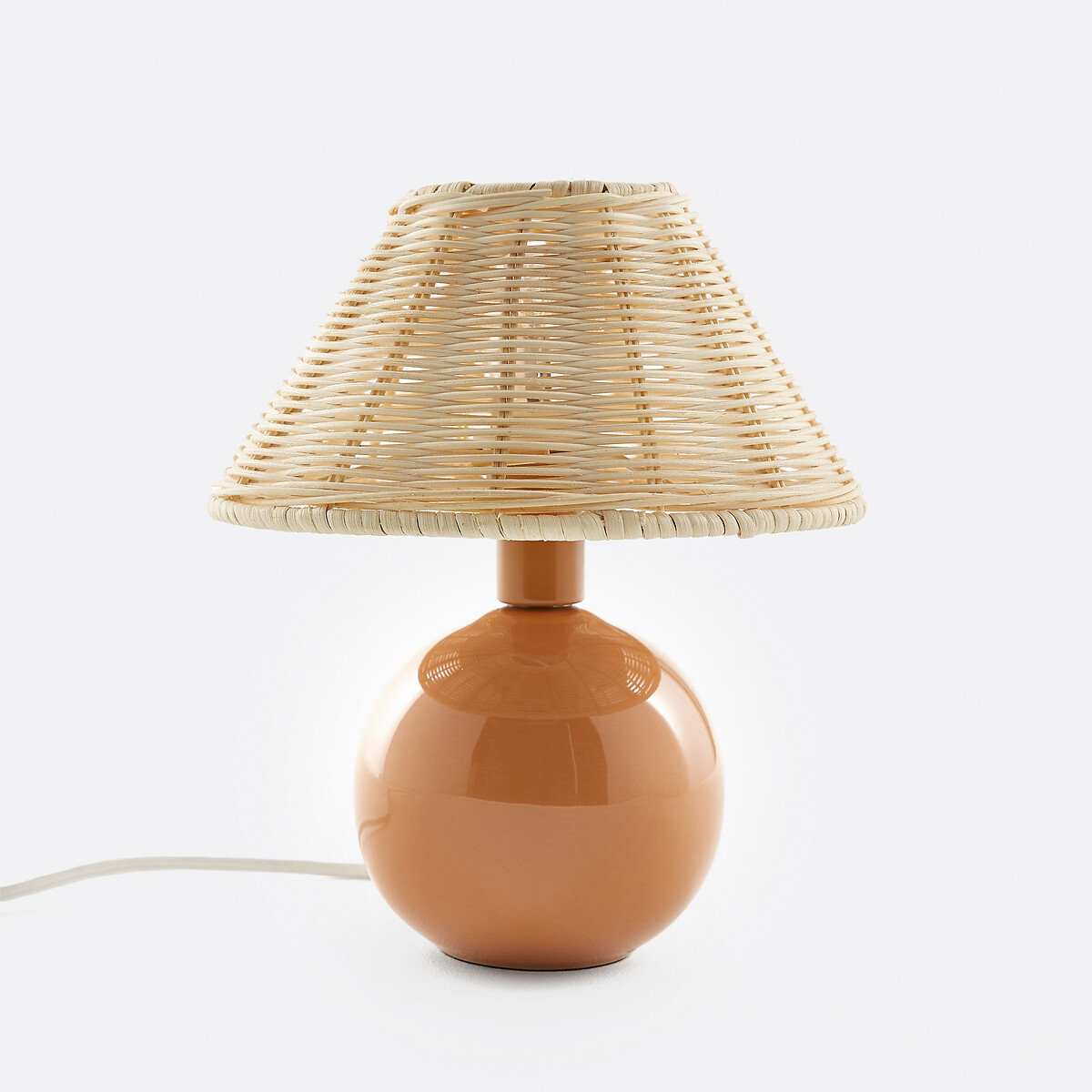 LA REDOUTE INTERIEURS<br>Candeeiro de mesa em cerâmica e rotim, Alios