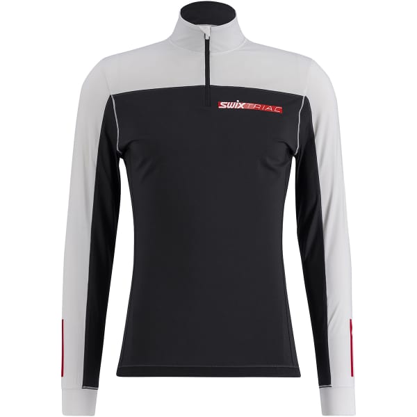 T-shirt ski de fond SWIX TRIAC DRY LONG SLEEVE M BLACK/BRIGHT WHITE