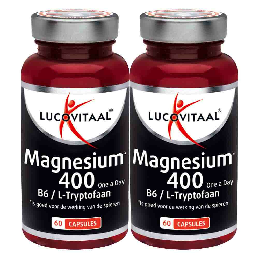 2x Lucovitaal Magnesium 400 L-Tryptofaan60 capsules