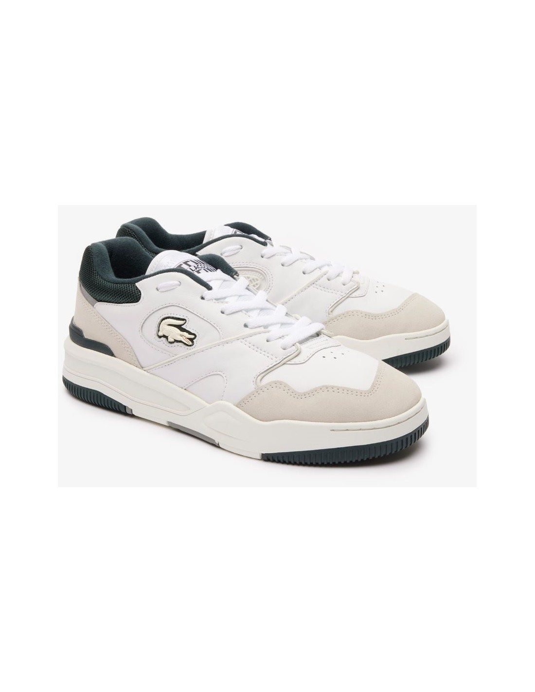 lacoste Sneakers lineshot homme blanc/beige