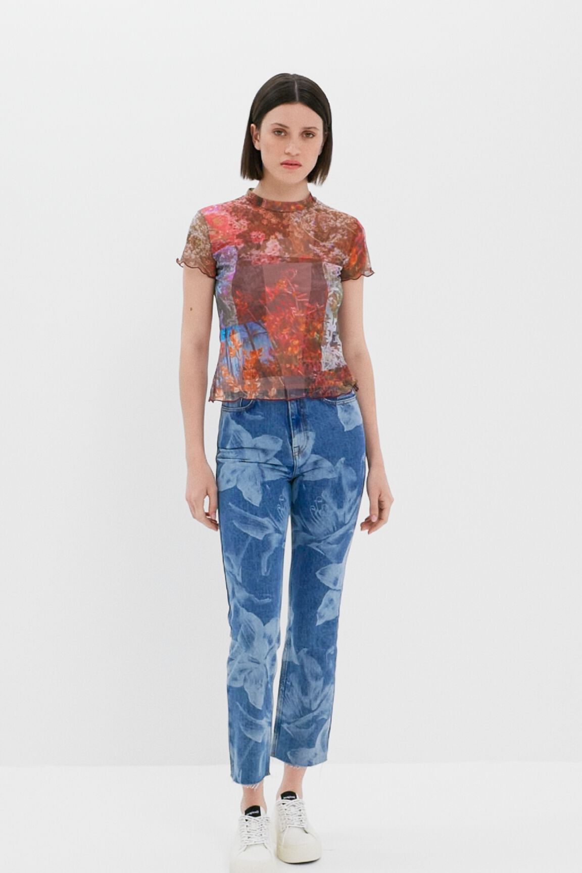 T-shirt tulle imprimé
