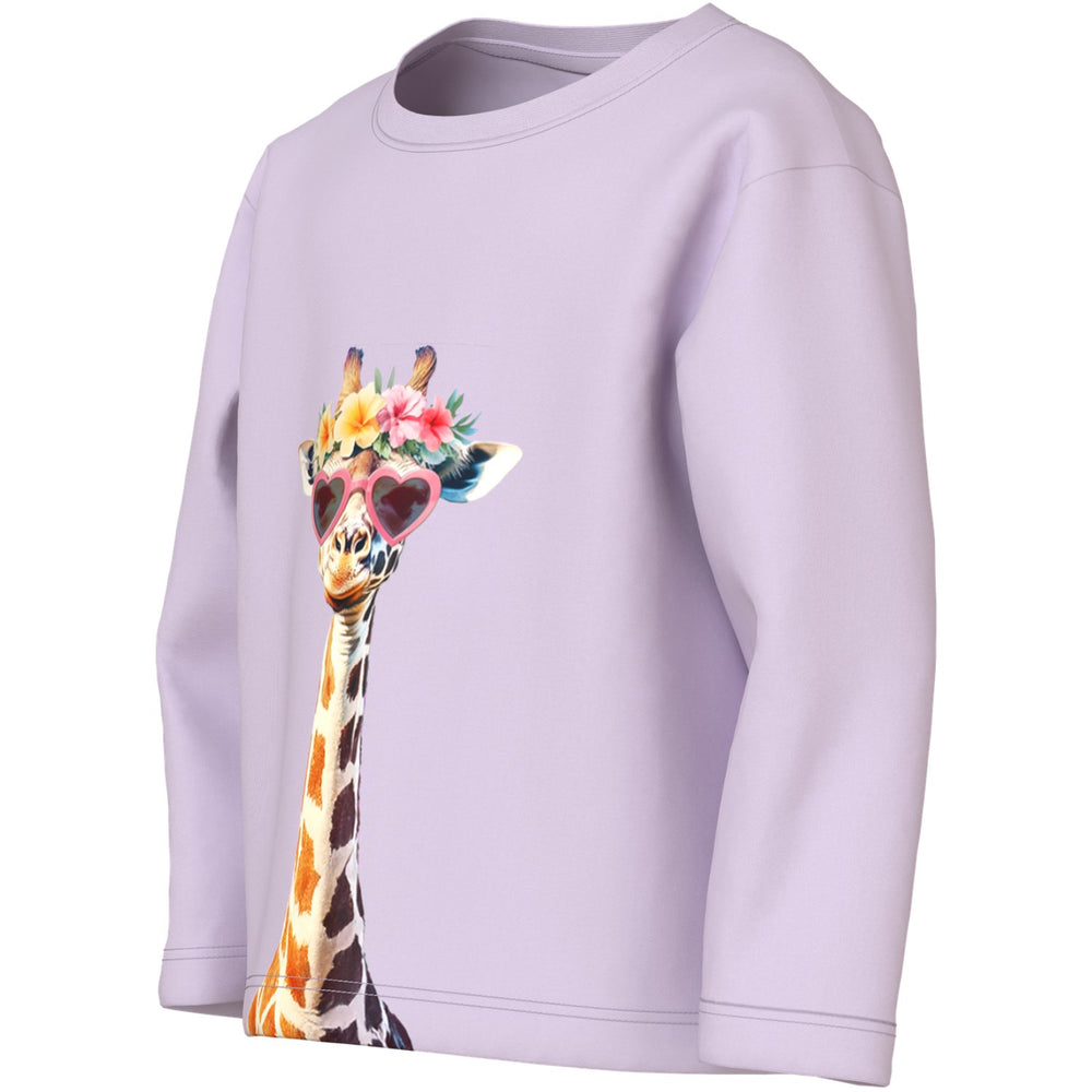Køb Name It Lavender Fog Giraffe Sunglasses Nmfvotea Ls Nreg Top