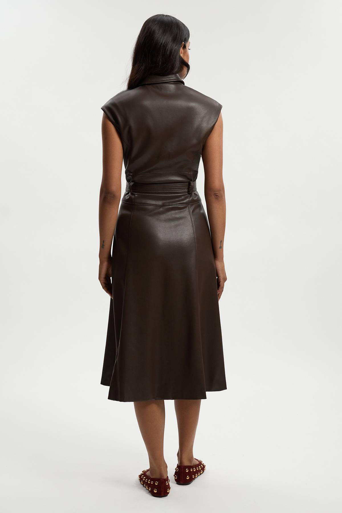 KarenMillen Robe Midi Ceinturée en synthétique