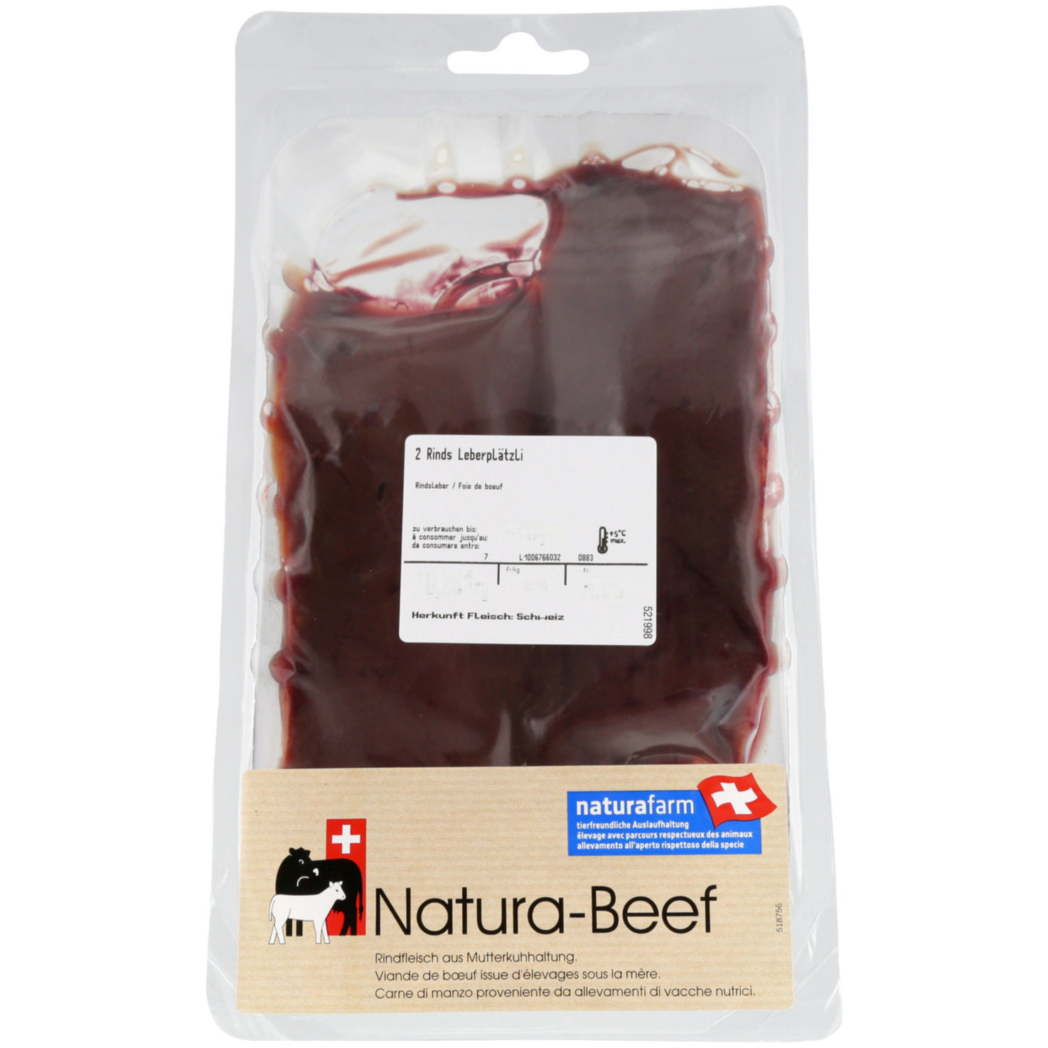 Naturafarm Natura-Beef Leberplätzli 2 Stück ca. 230g