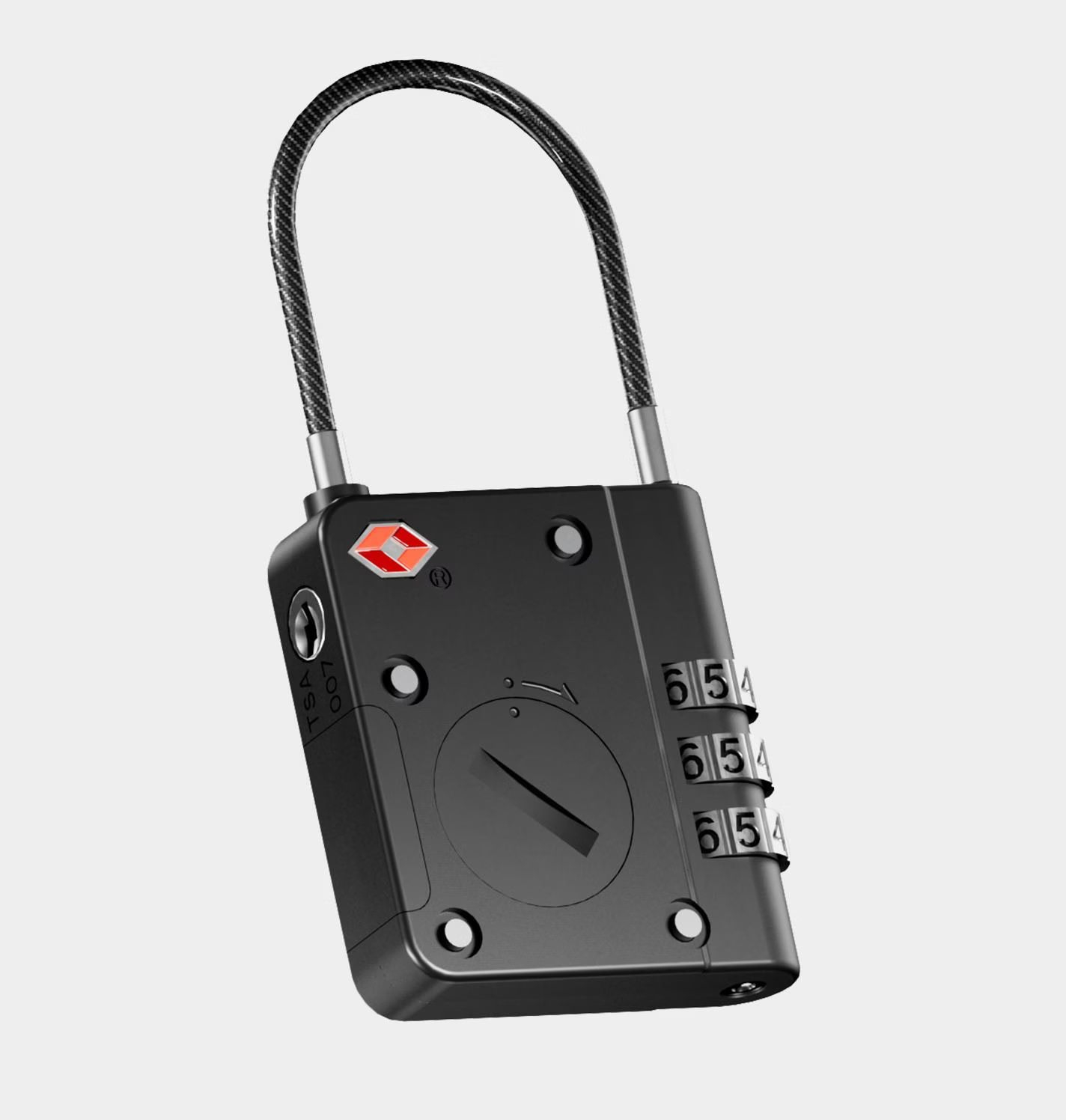 SmartLock TSA Lock Schloss Bluetooth Key Finder Tracker für iOS kompatibel mit Apple Find My Network (KS520-BLK) - Schwarz