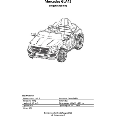Mercedes GLA 45 AMG 12v