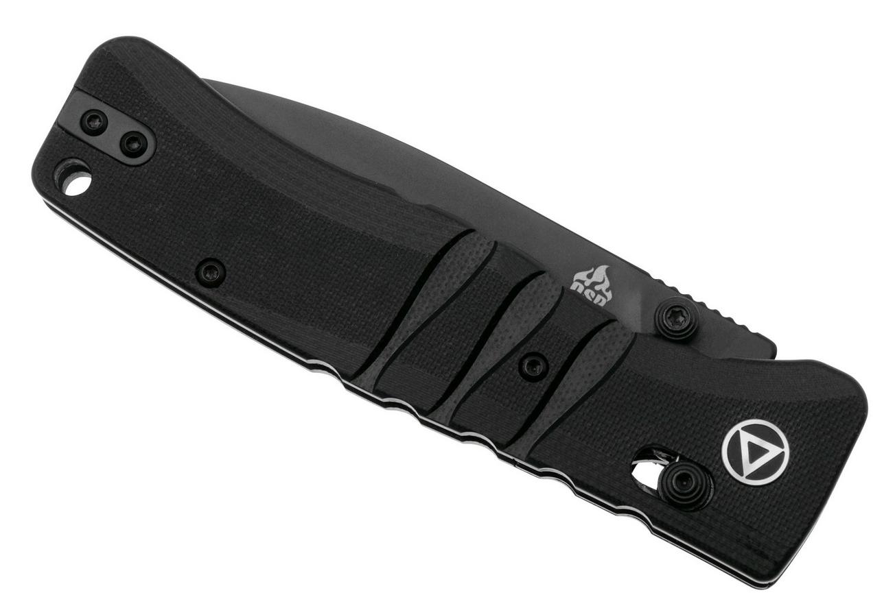 QSP Knife Ripley QS160-A2 Black 14C28N Black G10, zakmes, Keanu Alfaro design