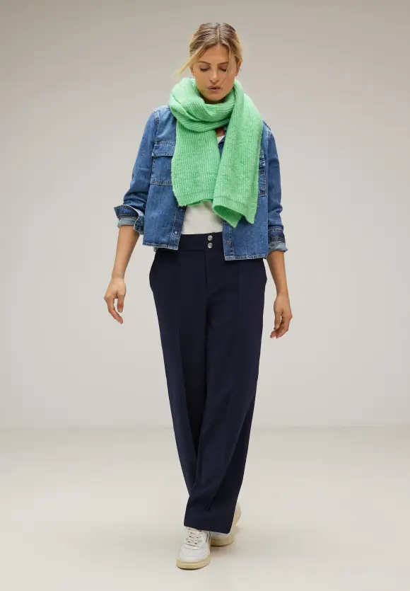 Langer Strickschal - fresh gentle green melange