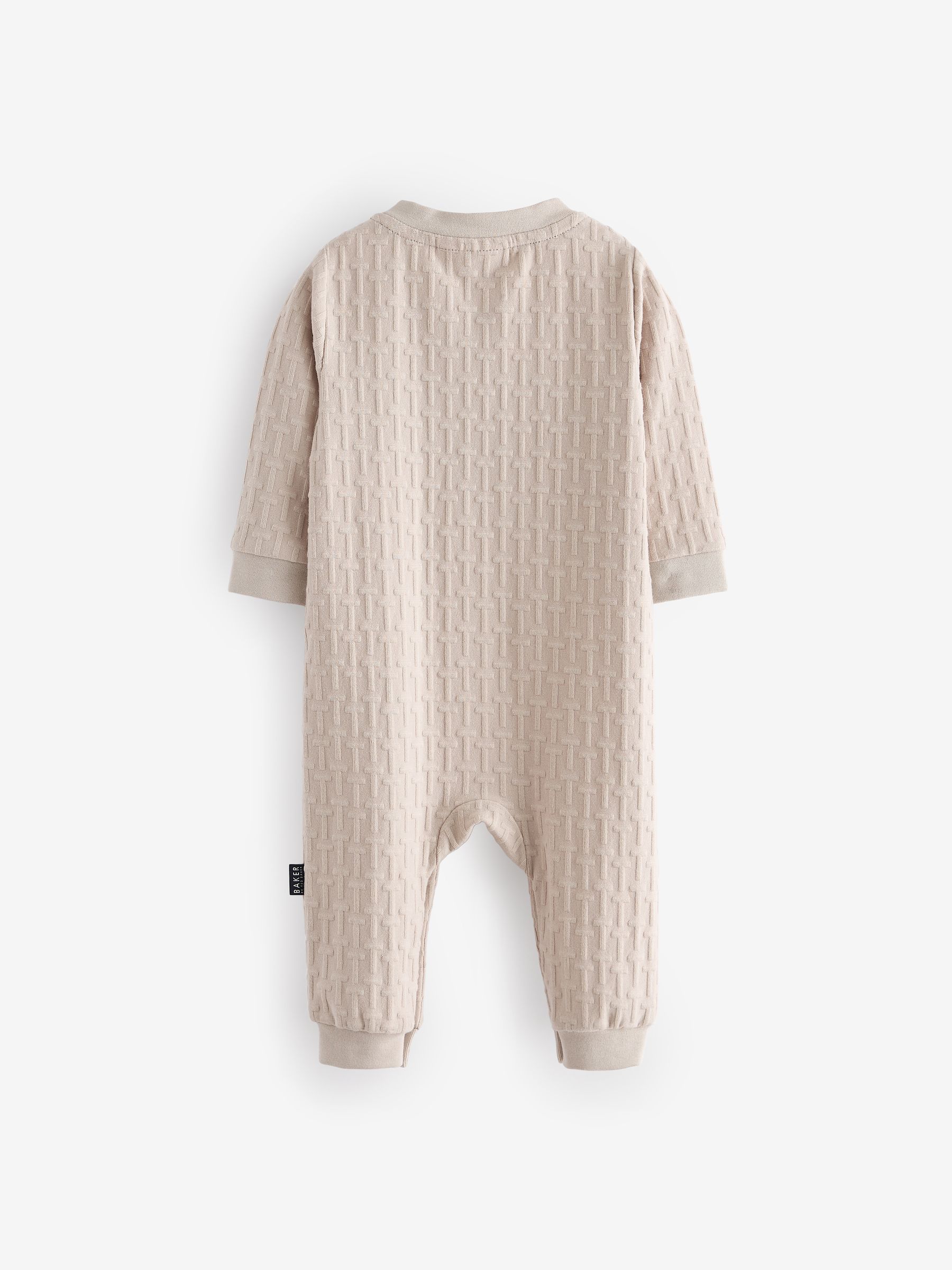 Baker by Ted Baker Stone 'T' Textured Romper