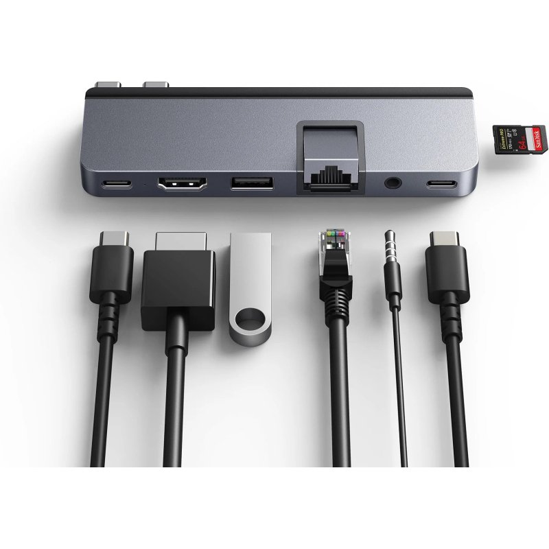 HYPER HD575-GRY-GL station d'accueil USB 3.2 Gen 1 (3.1 Gen 1) Type-C Gris