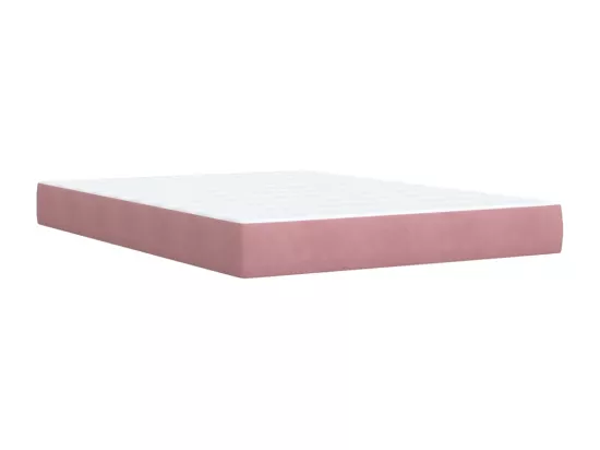 Sommier à lattes de lit avec matelas Rose 140x190 cm Velours