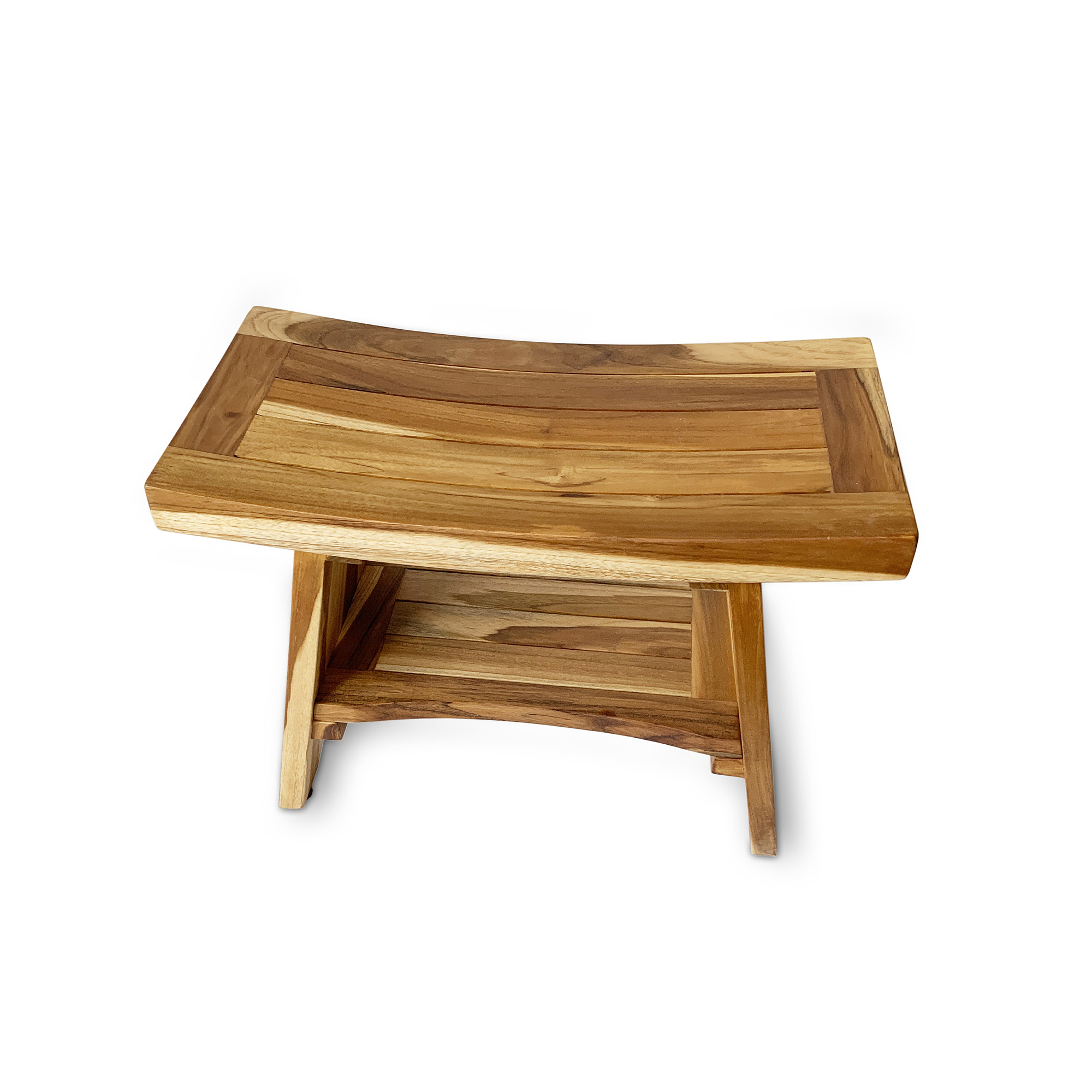 Bad-Hocker aus Teak, B 60 cm, H 45 cm, L 30 cm von fischer's lagerhaus