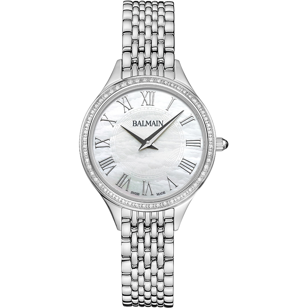 Balmain de Balmain Silbrig / Perlmutt 29mm