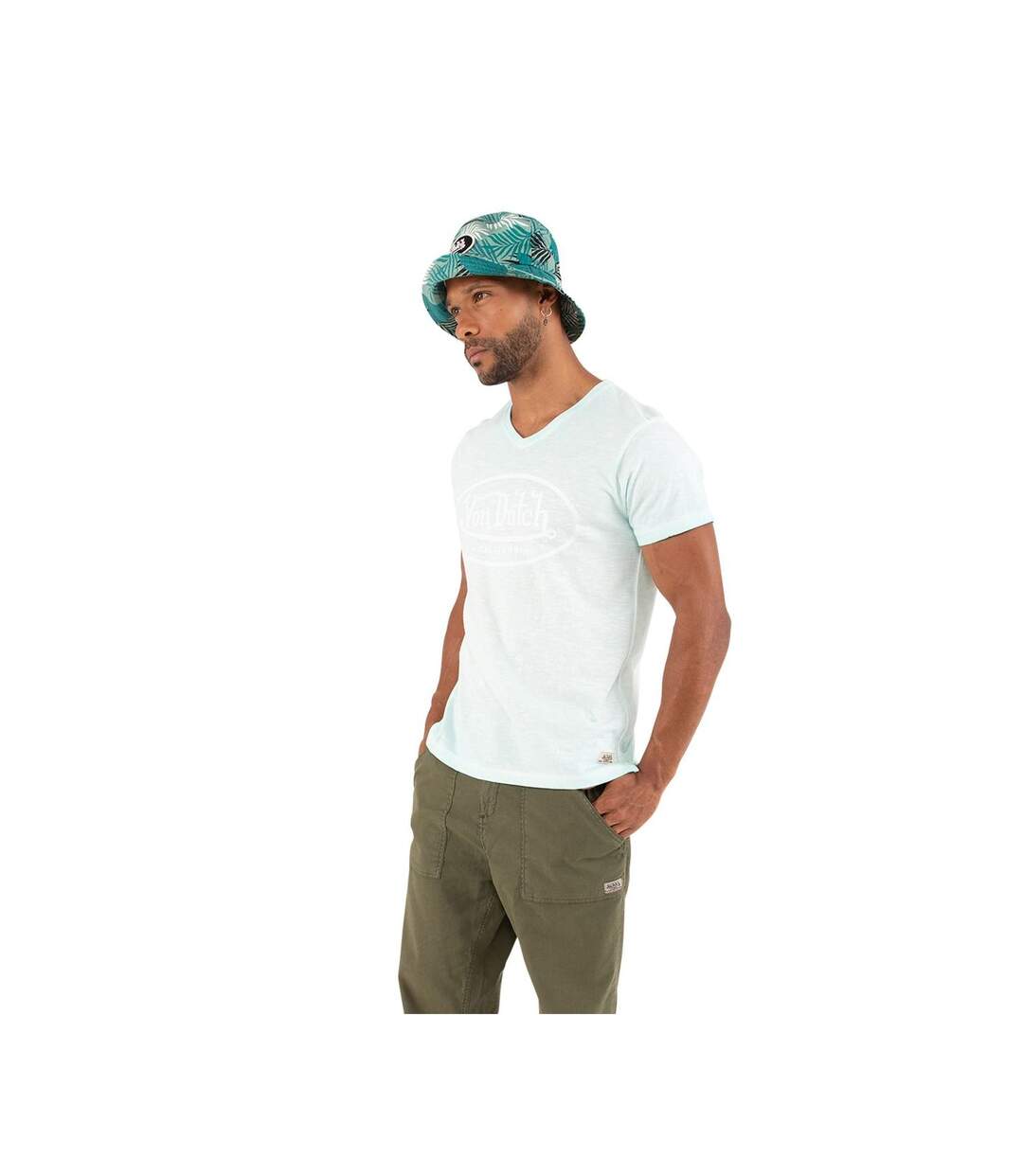 T-shirt col V homme en coton Tyron