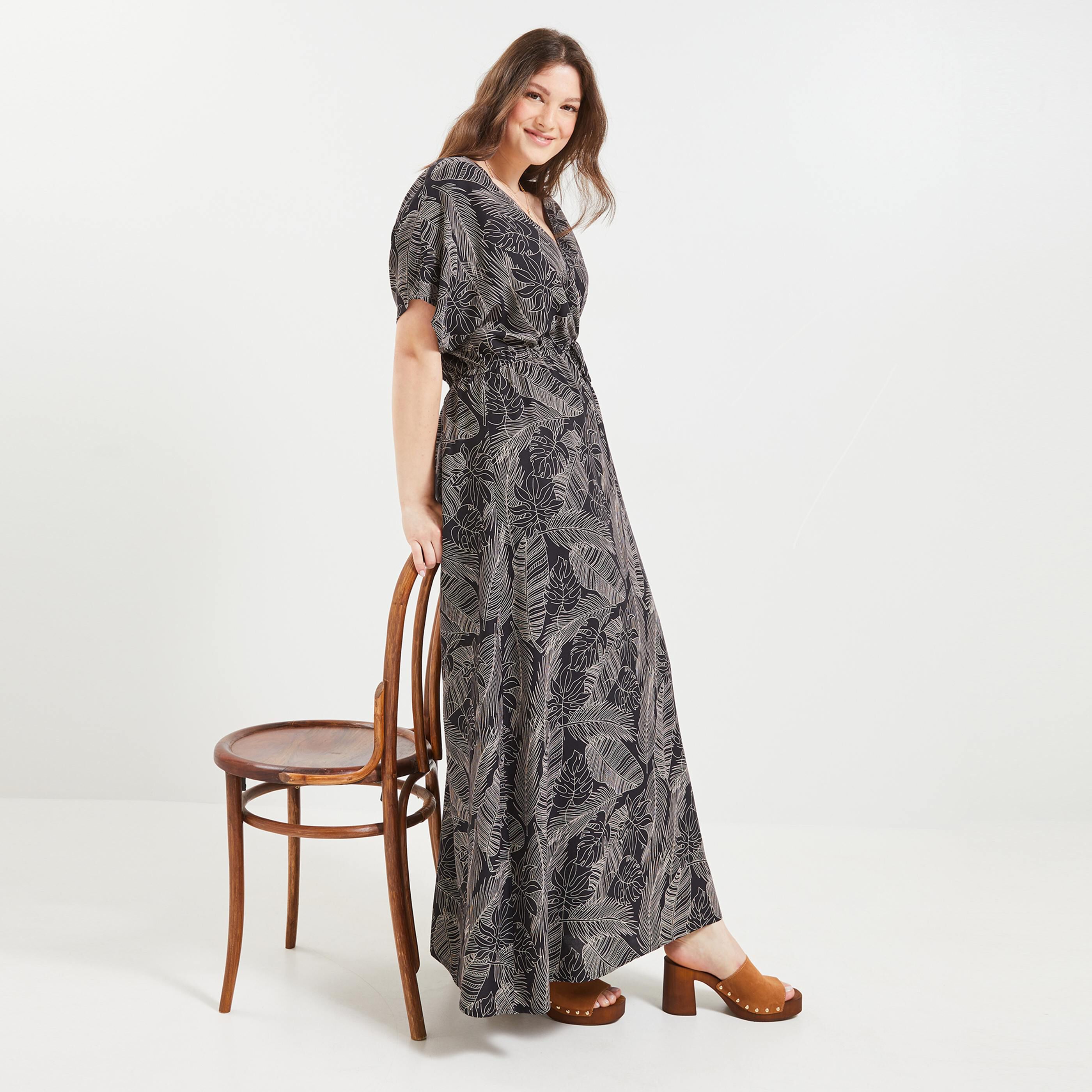 Robe longue femme - NOIR