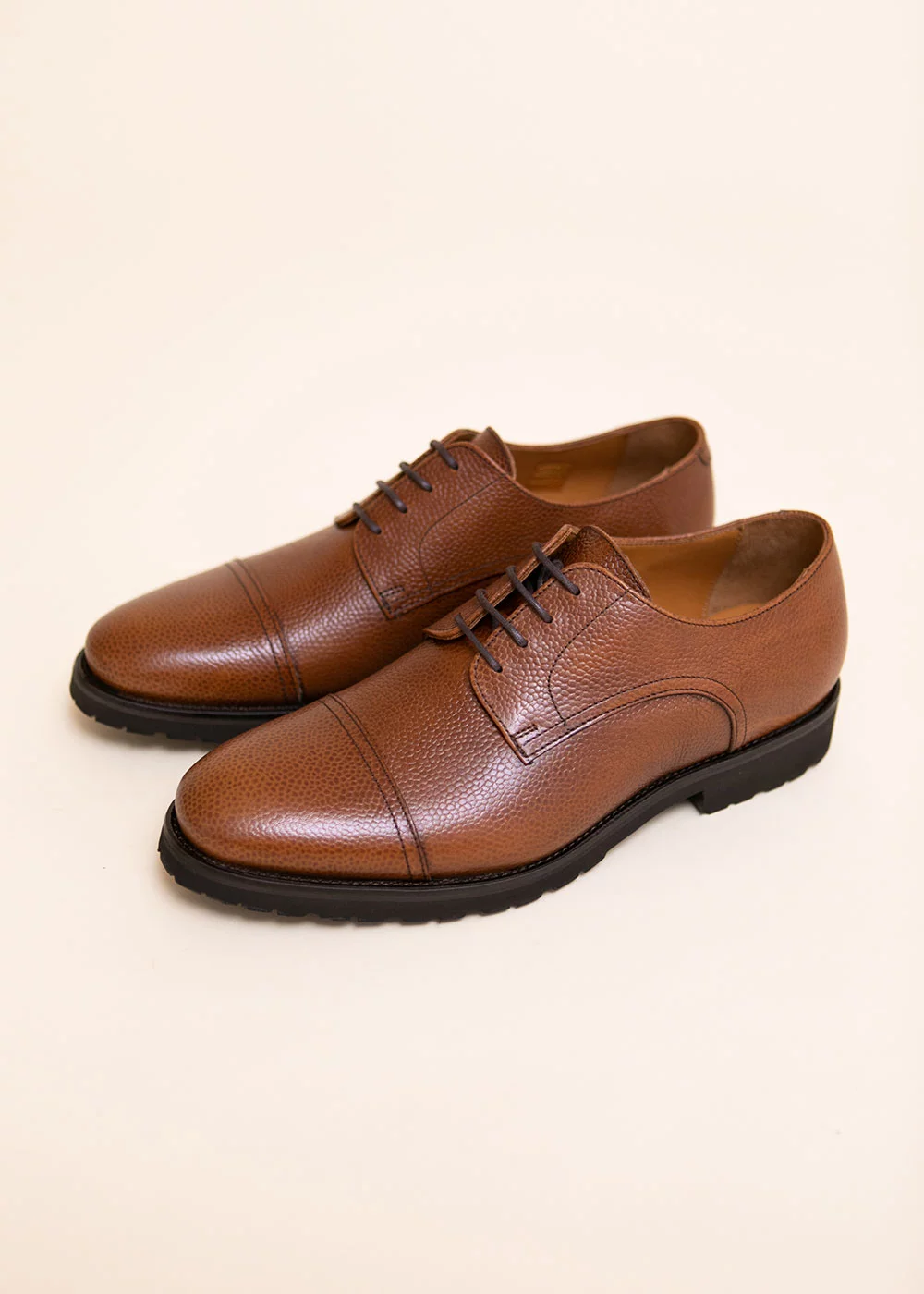 PATROCLO  CUIR GRAINE MARRON