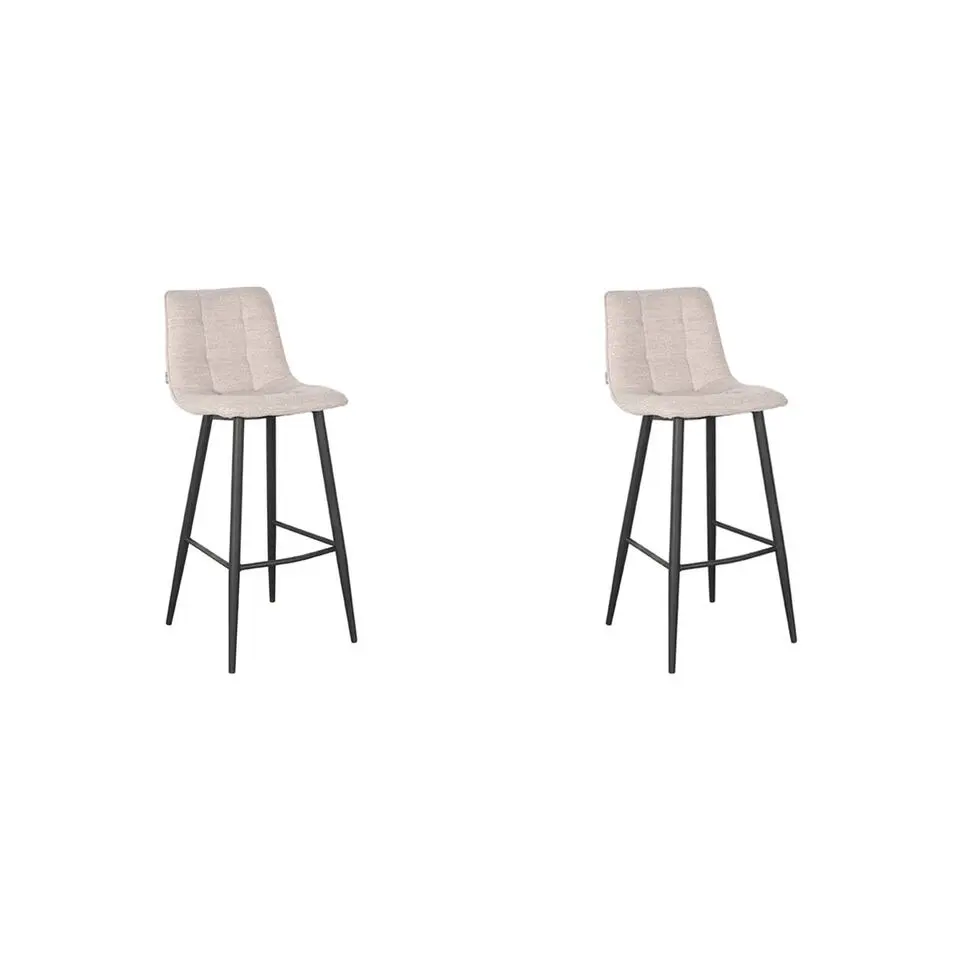 LABEL51 - Barkruk Jelt - Naturel Boucle - 42x46x105 cm - set van 2