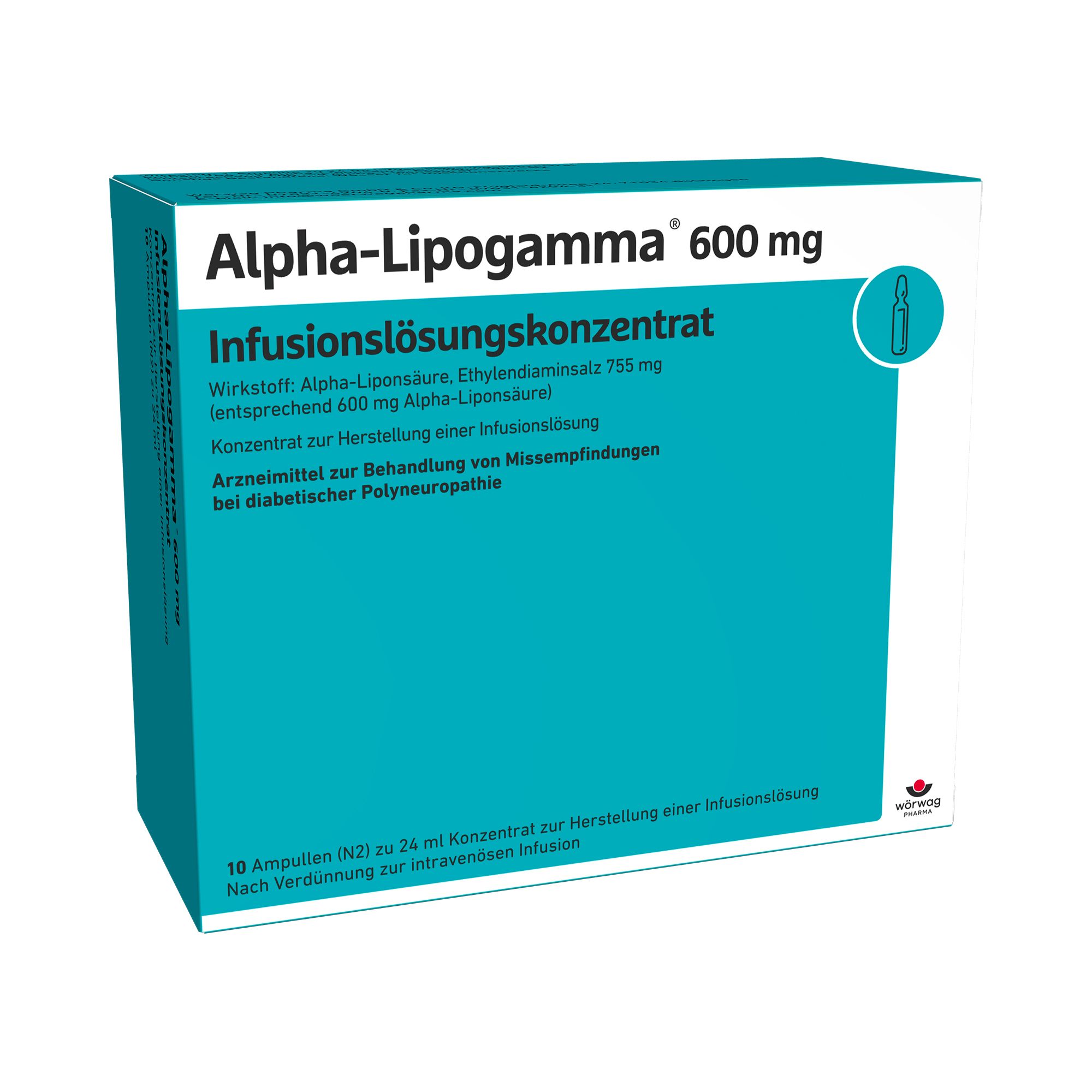 Alpha Lipogamma® 600 mg Infusionslösungskonzentrat