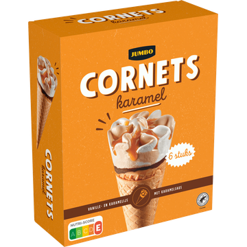 Jumbo Cornets Karamel 6 Stuks