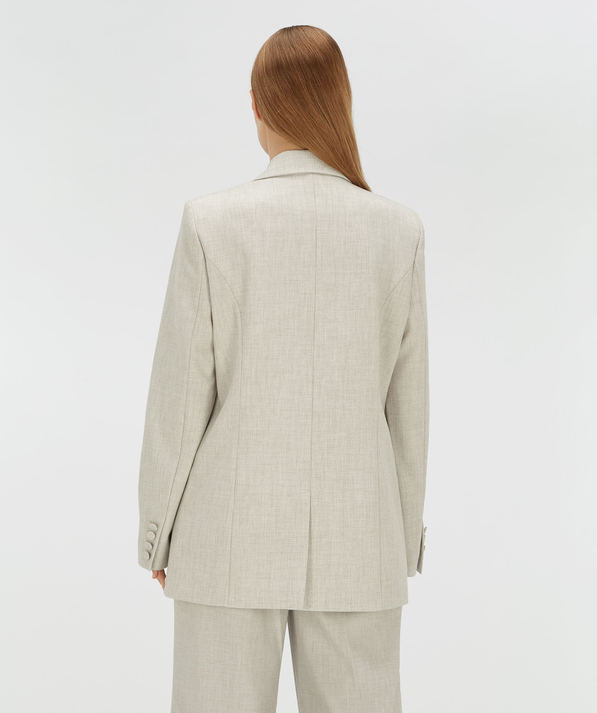 JV-DILLEN straight fit blazer - light grey melange