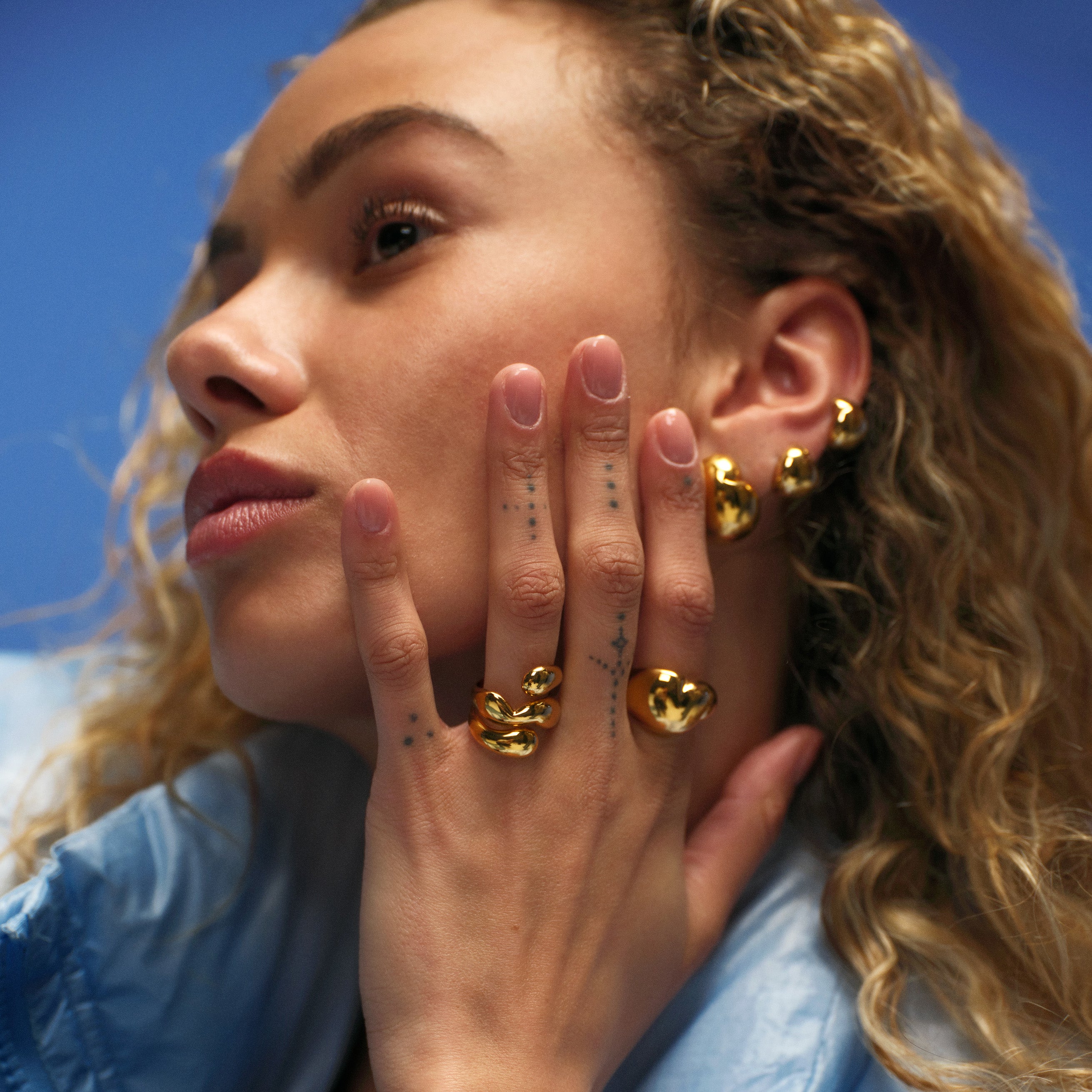 Camille Brinch  Twisty Puffer ring - forgyldt