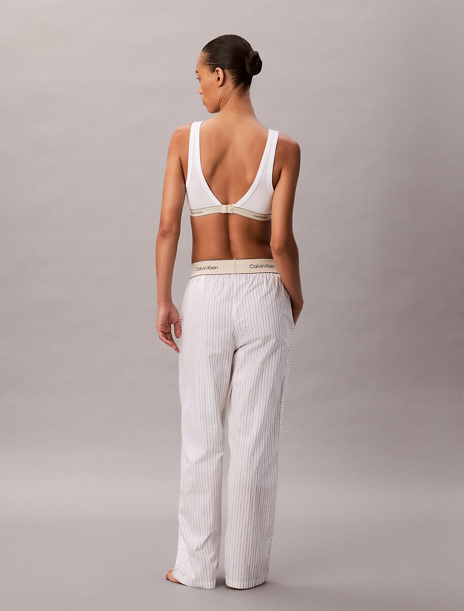 CALVIN KLEIN ROUPAS ÍNTIMAS<br>Calças de pijama em popeline de algodão