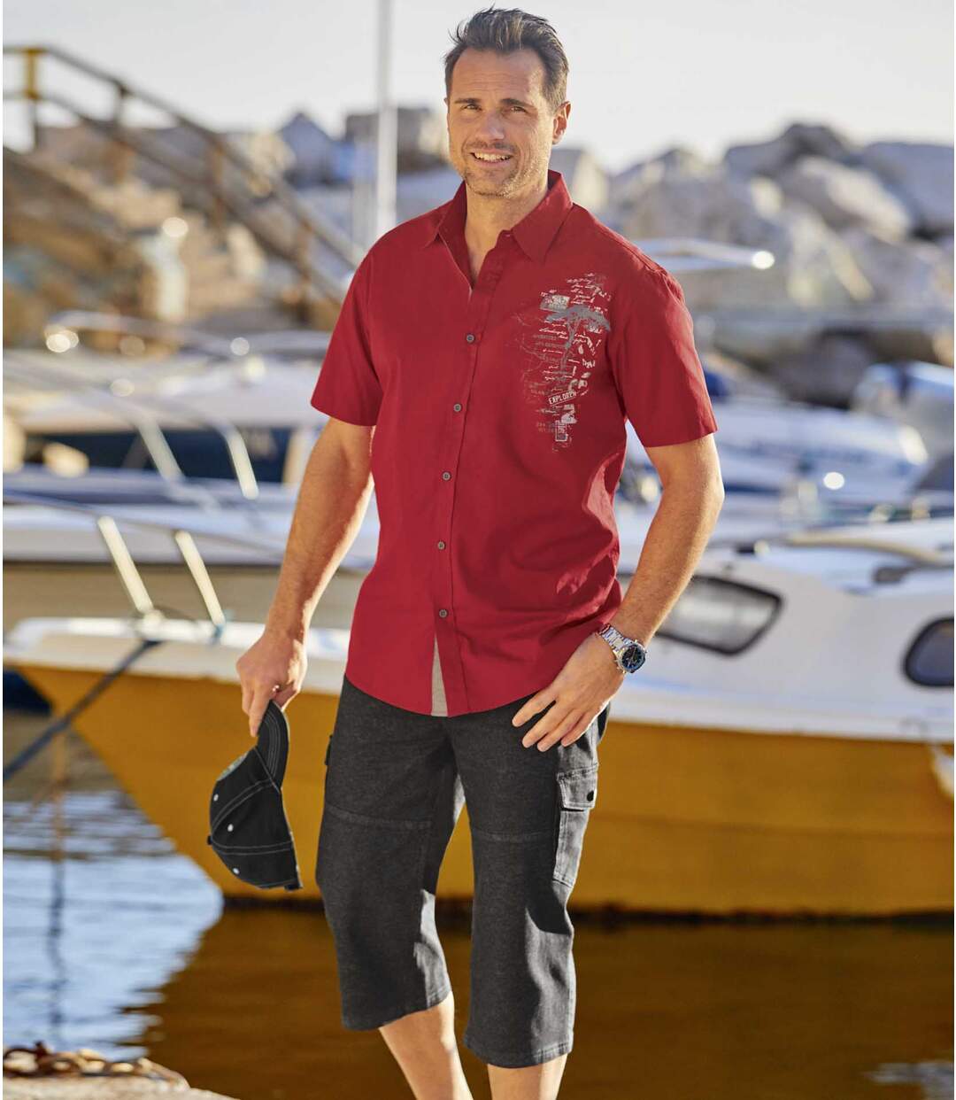 Pantacourt Cargo Jean Stretch Confort