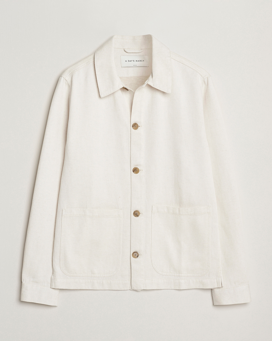 A Day's March Imola Hemp Overshirt Ecru