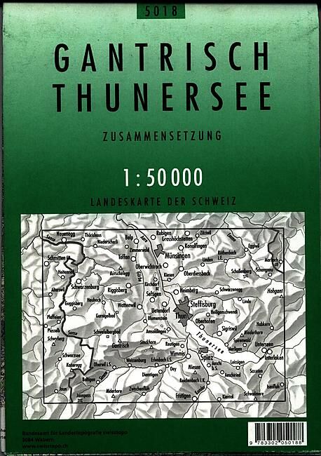 BUNDESAMT - 5018 GANTRISCH THUNERSEE ECHELLE 1 50 000