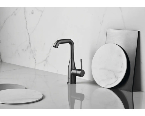 GROHE ESSENCE hard grafiet geborstelde wastafelmengkraan 32628AL1