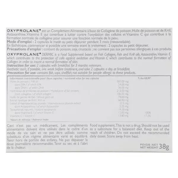 Oxyprolane Dermic 60 cápsulas