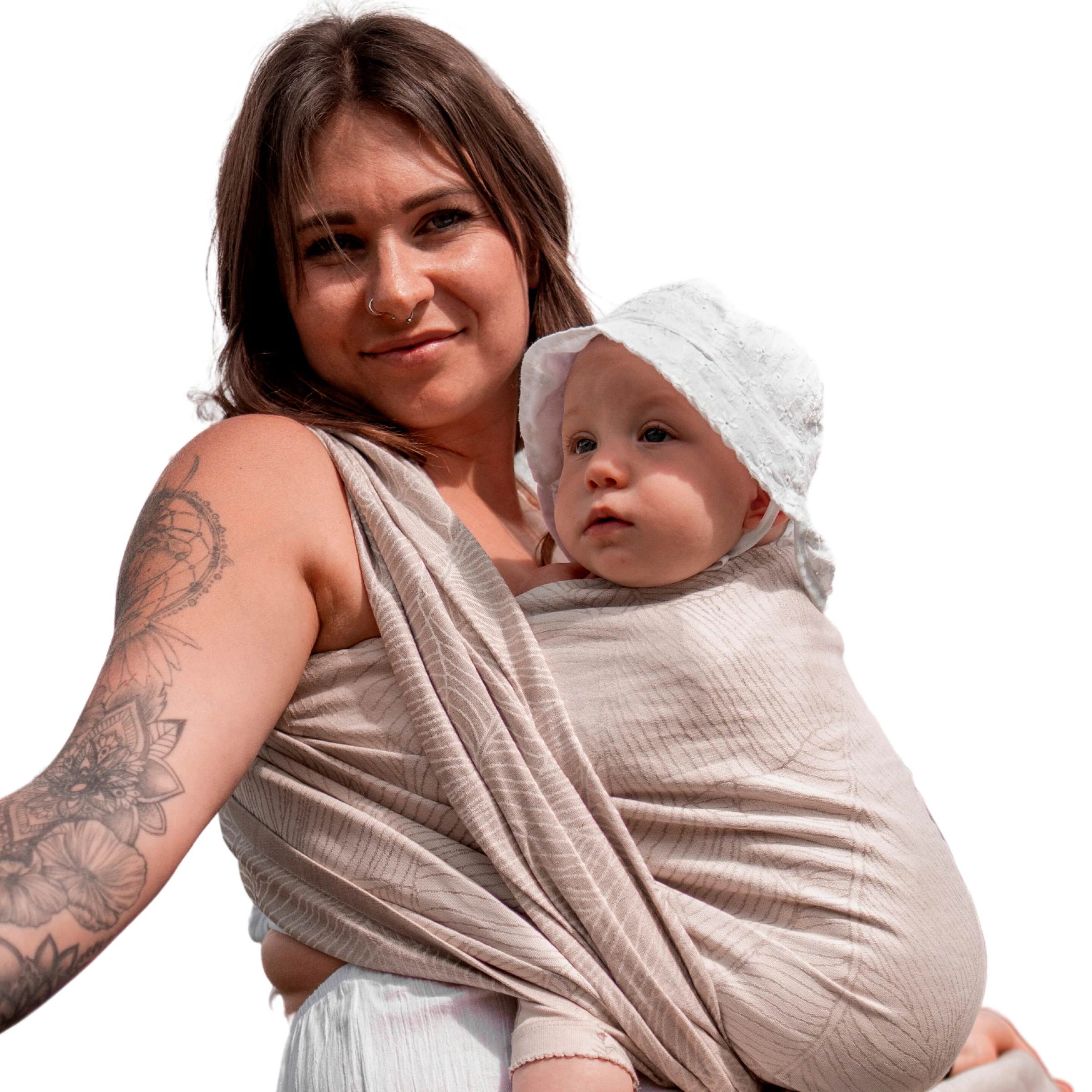 HOPPEDIZ® Babytragetuch Gewebtes Tragetuch kbA Grenada natur