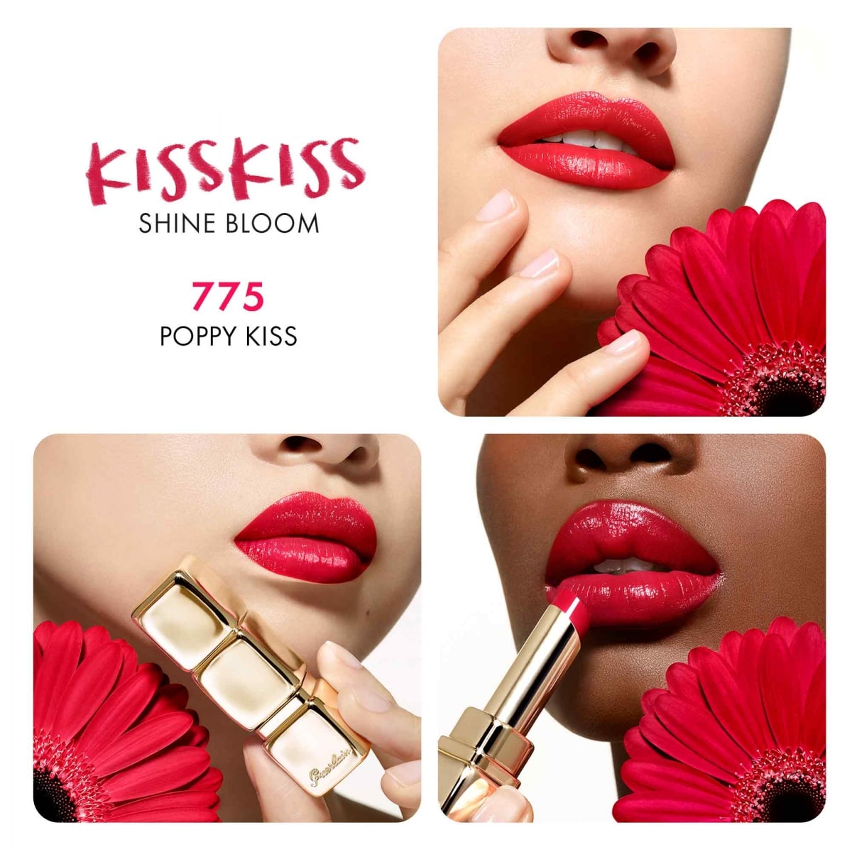 GUERLAIN KissKiss Shine Bloom Rouge brillant 95% d'ingrédients d'origine naturelle*